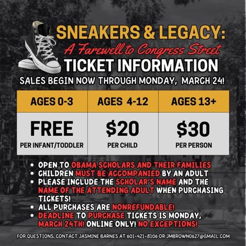 Sneakers and Legacy A farewell to Congress Street. Friday, March 28th 6pm to 9pm